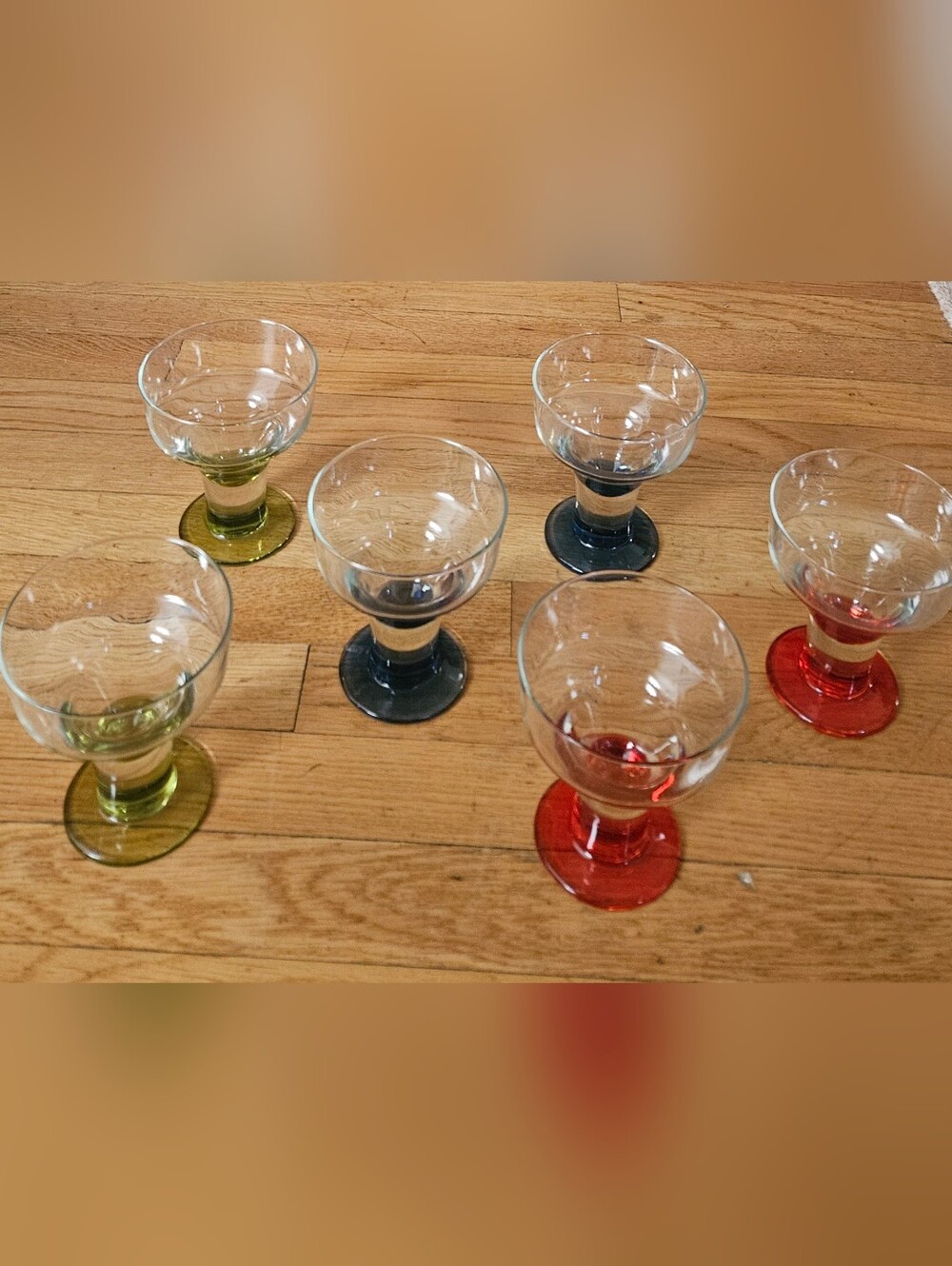 *Libbey Catalina Vintage Margarita Glasses, Thick Stemmed. Set Of 6 - Picture 2 of 6